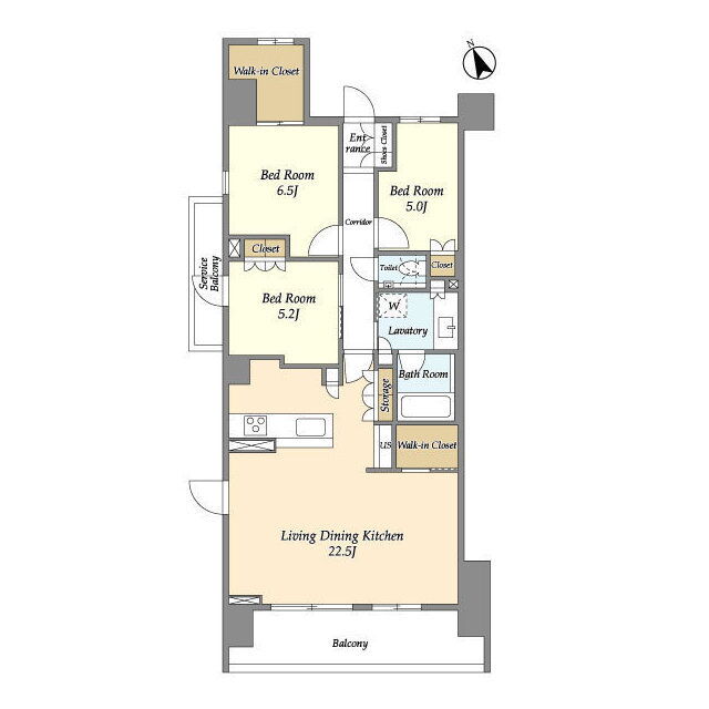 3LDK間取りの画像